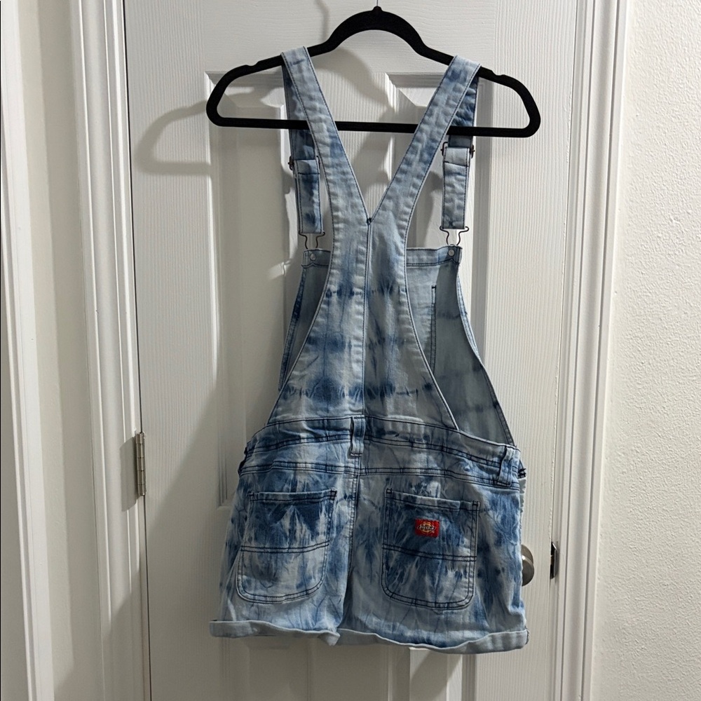 Dickies Blue Tie-Dye Denim Overalls - Picture 3 of 4